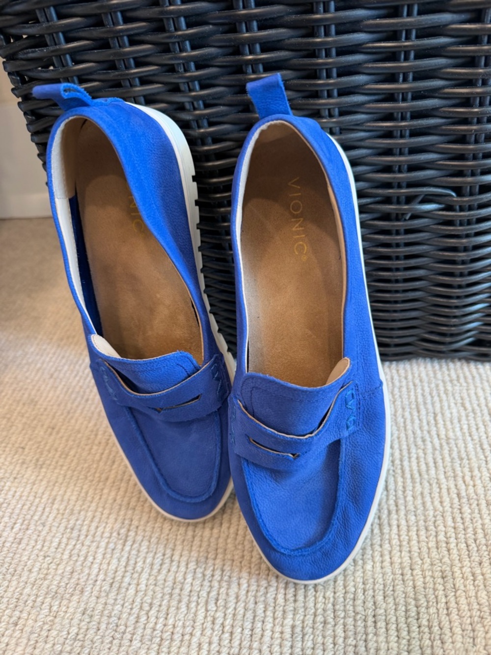 Vionic Royal Blue Suede Slip-On Loafers